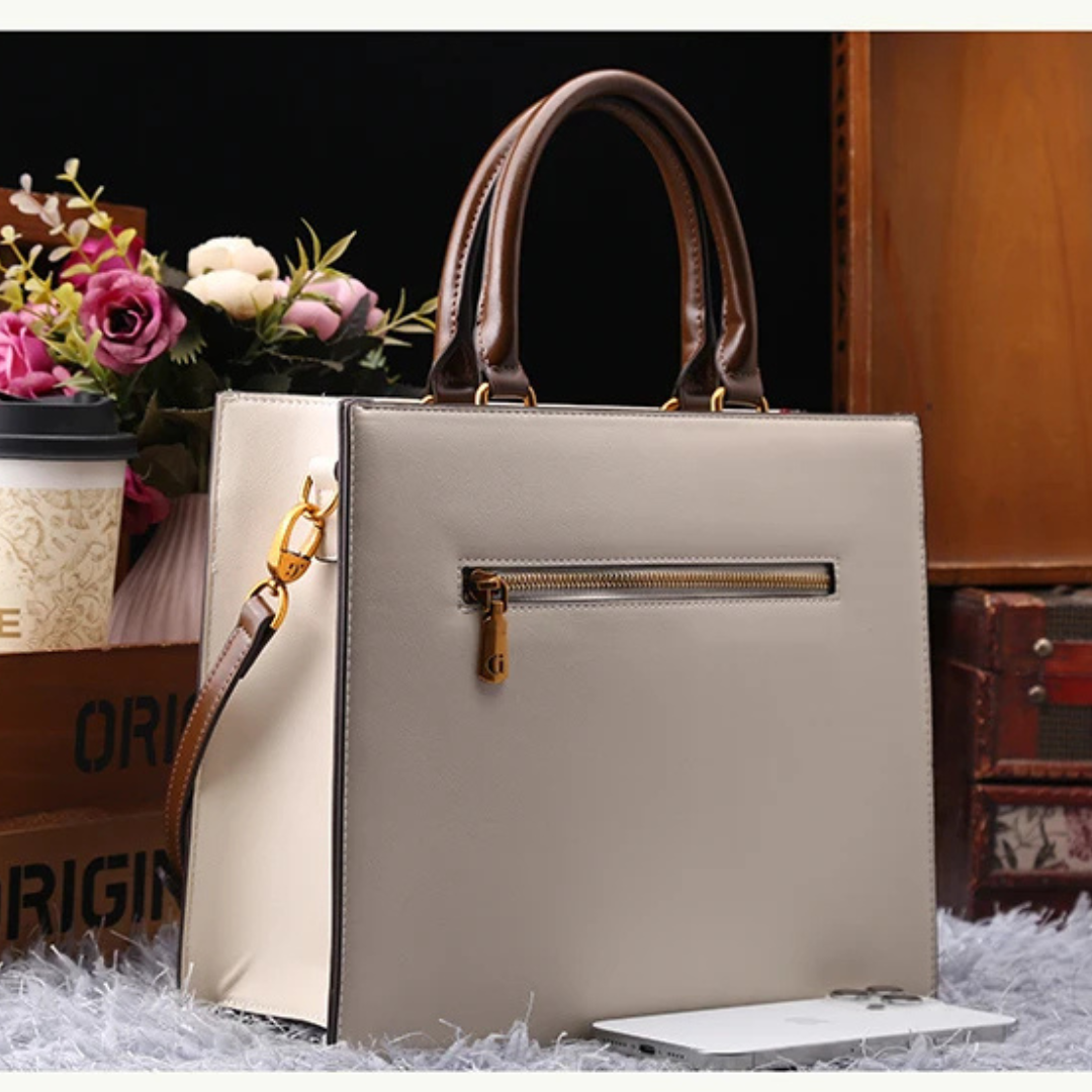 Mystical handbag with cat illustrations